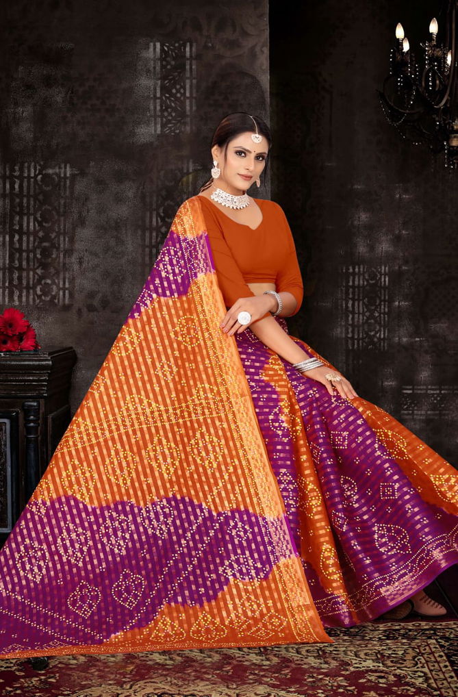 Veer Zaara 1 Ethnic Wear Bandhani Printed Wholesale Designer Sarees
